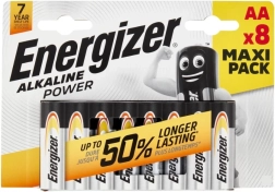 Šarminės baterijos AA ENERGIZER Alkaline Power, 8 vnt., blisteris