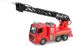 Gaisrinis automobilis su vandens purškimu ir efektais, 30 cm