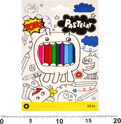 Šešiakampės pieštukinės kreidelės, 18 vnt.