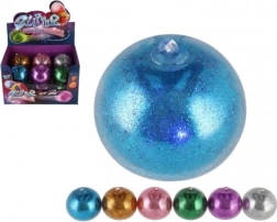 Antistresinis spaudomasis kamuoliukas su gleivėmis šviečiančiomis spalvomis