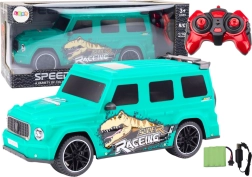 RC car with dinosaurs 1:10 green