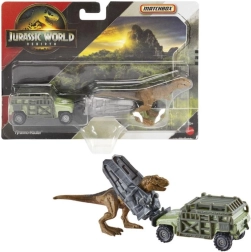 Matchbox Jurassic World dino transporteris – žaidimų rinkinys su transporto priemone ir dinozaurais