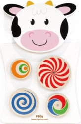 Viga medinė manipuliacinė lentelė Karvytė Montessori FSC