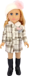Lėlė su garsu 48 cm su paltuku ir kepuraite