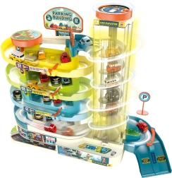 Dviaukštė garažo aikštelė su keltuvu 6 automobiliams su šviesos ir garso efektais