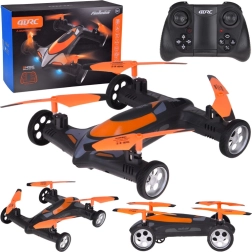 RC dronas ir automobilis 2‑in‑1 su kamera ir „Wi‑Fi“ valdymu