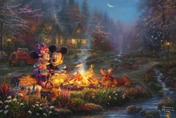 Dėlionė SCHMIDT Mickey ir Minnie: romantika prie laužo, 200 dalių