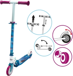 Sulankstomas vaikiškas paspirtukas DISNEY FROZEN su reguliuojamais vairais – pažeista pakuotė