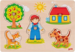 GOKI Wooden Home Puzzle Board