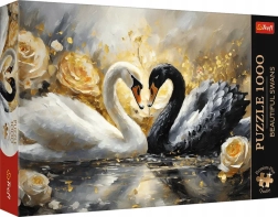 Puzzle TREFL Premium Plus: beautiful swans 1000 pieces