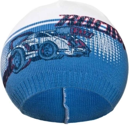 Autumn children's beanie New Baby Racing dark blue