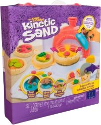Kinetic Sand picos rinkinys SquishPizza – kūrybinis rinkinys su orkaite ir įrankiais