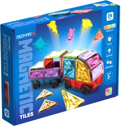 Geomag magnetinės plytelės automobiliai – magnetinis konstruktorius su ratukais