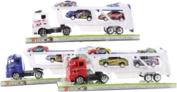 Truck with racing cars, 3 colors