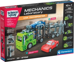 Clementoni Science & Play mechaninė laboratorija – automobilių transporteris 10 viename