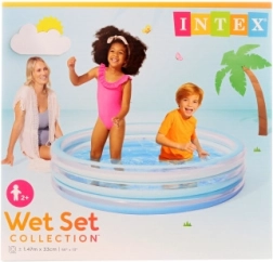 Pripučiamas vaikiškas baseinas 147 × 33 cm, mėlynas, 3 kameros