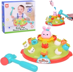 Plokštelėk plaktuku – žaidimas su morkytėmis ir kiškučiu