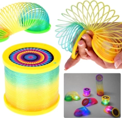 Vaivorykštinė spyruoklė DISCO 2in1 su LED apšvietimu ir projektoriumi