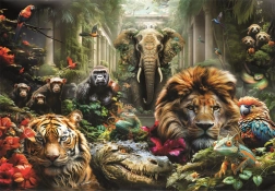 1000-piece puzzle – Mysterious Jungle CLEMENTONI