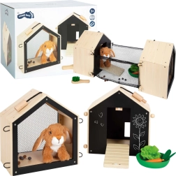 Wooden rabbit house with run and accessories Small Foot