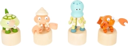 Wooden push toy figure of a sea animal SMALL FOOT – 1 piece, assorted