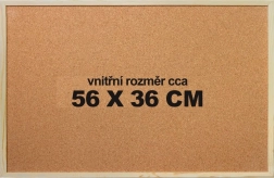 Kamštinė dėlionės lenta 56 × 36 cm su rėmeliu