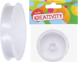 Permatomas nailoninis valas karoliukams 0,6 mm, 14 m