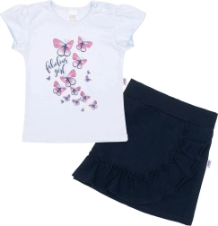 Infant t-shirt with skirt New Baby Butterflies blue