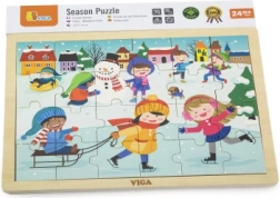 Medinės dėlionės žiema, 24 dalys