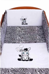 3-piece crib bedding set New Baby Zebra, black-and-white 100 × 135 cm