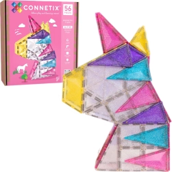 Magnetinės konstravimo kaladėlės CONNETIX Glitter Unicorn Pack 56 dalių