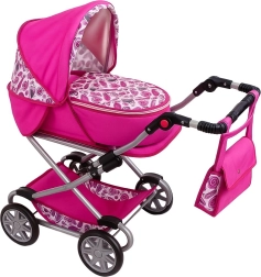 2-in-1 New Baby Monika Doll Stroller Pink