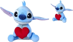 Pliušinis Stitch su širdele 50 cm