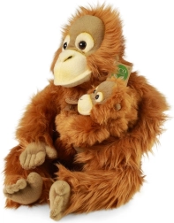 Pliušinis orangutanas su jaunikliu 28 cm ECO friendly – RAPPA