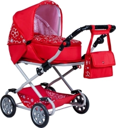 Children's Doll Stroller 2-in-1 New Baby Monika Red