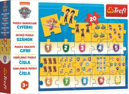 Edukacinė dėlionė Skaičiai „Šuniukų patrulis“ (20 dalių)