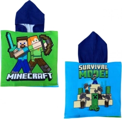 Minecraft hooded poncho 50 × 110 cm - 1 piece