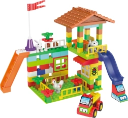L-W Toys Junior ūkio kaladėlės – konstruktorius patiems mažiausiems, 120 vnt.