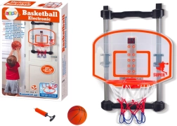 Home basketball hoop with ball and pump, height adjustable