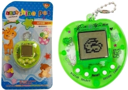 Elektroninis žaidimas TAMAGOTCHI žalias su trumpa grandinėle