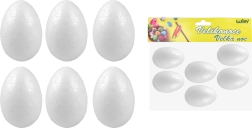 Dekoratyviniai polistireno kiaušiniai 6 cm, 6 vnt.