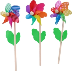 Medinis vėjo malūnėlis 12 cm, 3 rūšys