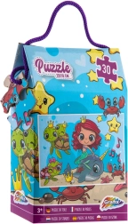 Dėlionė jūrų undinėlė, 30 dalių, 29 × 18 cm