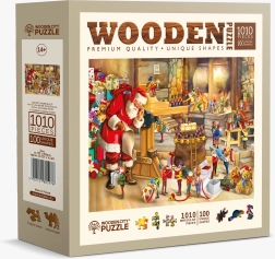 Medinė dėlionė Wooden City Kalėdų senelio dirbtuvė 1010 dalių
