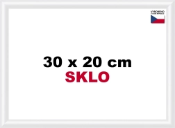 Plastikinis rėmas 30x20 cm baltas