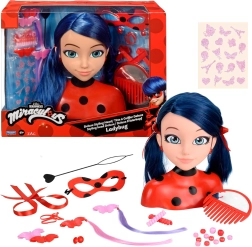Šukuosenų galva MIRACULOUS LADYBUG Marinette Deluxe su priedais