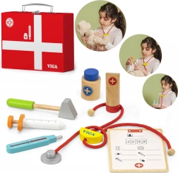 Medinė gydytojo rinkinė lagaminėlyje VIGA