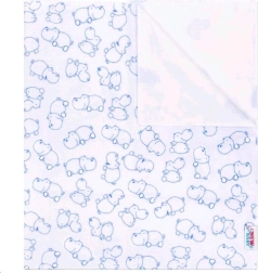 Neperšlampamas flanelinis paklotas NEW BABY – begemotas