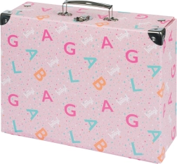 Sulankstomas mokyklinis lagaminėlis BAAGL Logo rožinis su apkaustais