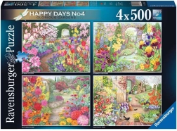 Ravensburger dėlionė Nuostabūs sodai 4×500 dalių